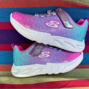 Kids Skechers S Lights- Pink, Purple, Blue: brand new size 2